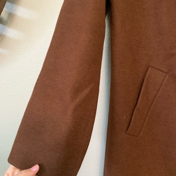 Nine West Brown Trench Coat with Wide Lapels and Relaxed Fit - Picture 2 of 6